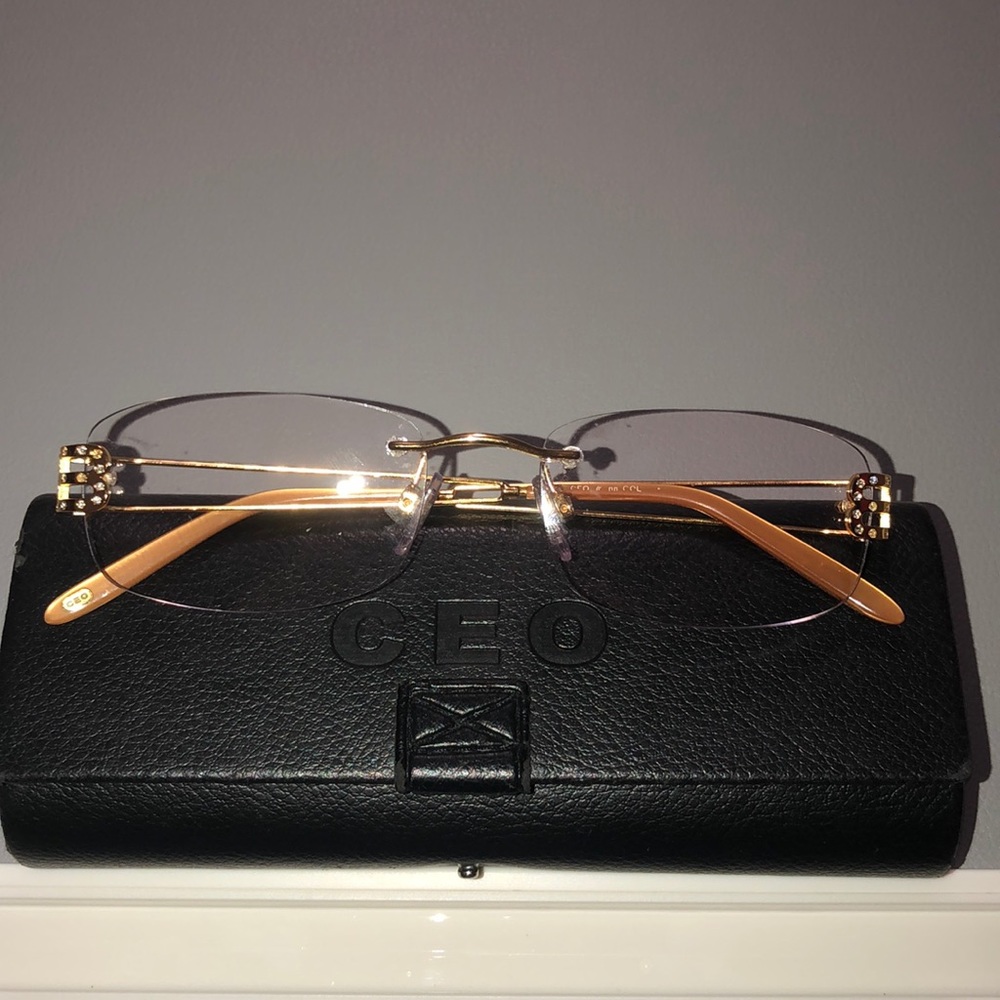 Unisex CEO Gold-platted Eye Glasses